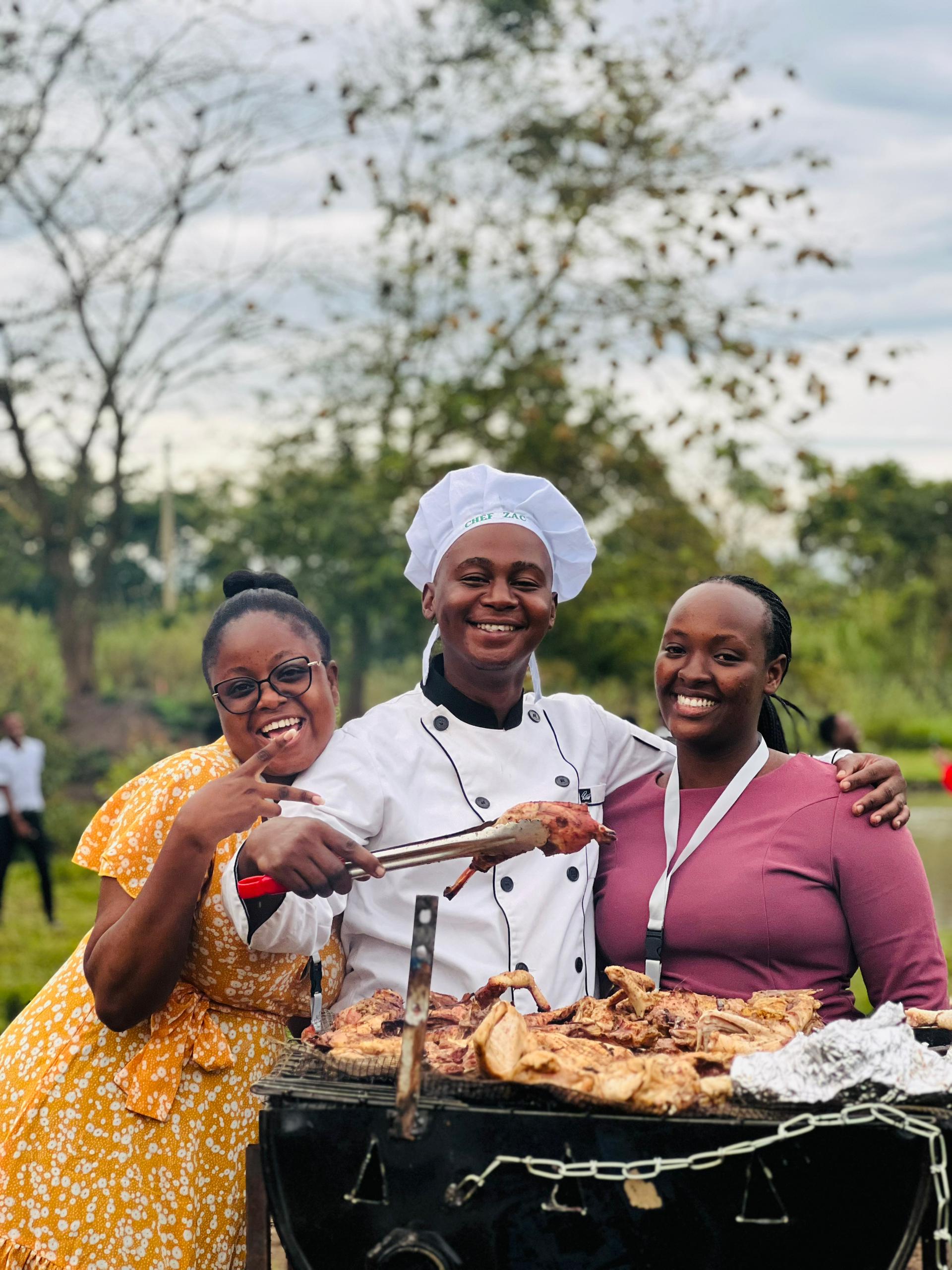 Bbq and goat grilling at fun farming uganda